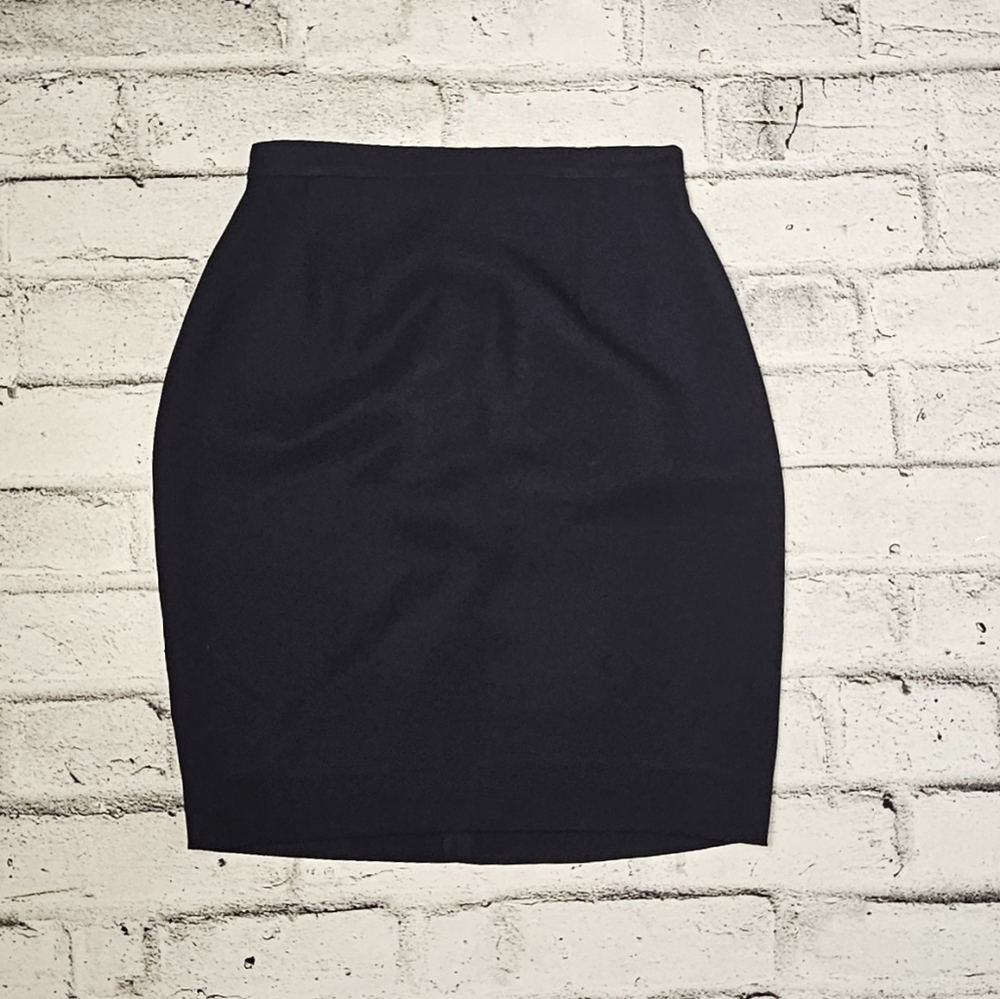 Rosa Calvo Pencil Skirt Size 40 Black Career Office Minimalist Chic